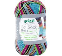 Gründl Wool for 2 identical 4-String Socks with Threads,Simila and Socks with a Ball 100 g Colour: 304