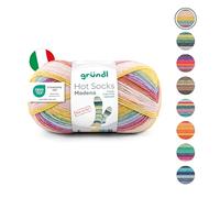 Gründl Wool Hot Socks Madena 4-Ply - Sock Wool for 1 Pair of Socks - Sock Yarn - Soft and Skin-Friendly - 75% Virgin Wool, 25% Polyamide - 1 Ball 100 g / 420 m - Needle Size 2.5-3 - Caribean