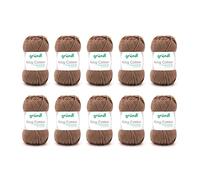 Gründl King Cotton 55% Polyacrylic & 45% Cotton Knitting & Crochet Yarn 50g/78m Needle Size 6-7 10 x 50g