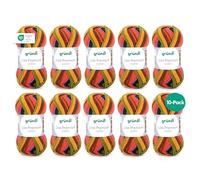Gründl Wool Lisa Premium Colour - Yarn for Knitting with Colour Gradient - Knitting Yarn - Crochet Yarn - Soft and Skin Friendly - 100% Polyacrylic 10 Balls 50 g / 133 m - Needle Size 3.5-4.5 - Green