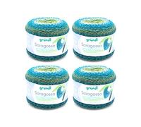 Gründl Wool Saragoza (Soft Gradient Yarn Made of 50% Cotton and 50% polyacrylic, 250 g/1000 m, Needle Size: 3 mm - 4 mm, 4 x 250 g), Spring Fresh Colour
