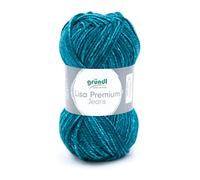 Gründl Yarn, Green-Blue Spotted, 3,5-4,5 mm