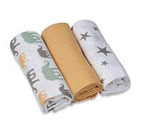 GRÜNSPECHT Naturprodukte 1500-V6 Muslin Nappies, Multi-Colour, 200 g, Mango, 70 x 70 cm