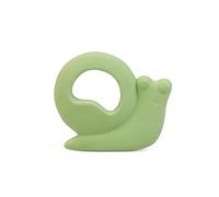GRÜNSPECHT Organic Toy Made of Natural Rubber, Teething Aid & Toy, BPA Free, Promotes Fine Motor Skills & Touch, Snail, Green (683-00)
