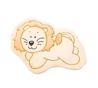 GRÜNSPECHT Wärmezoo Lion Grape Seed Heat Cushion with Washable Cover for Children, Warming Cuddly Toy for Abdominal Pain & Cold (117-V1)