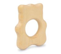 GRÜNSPECHT Wooden Grasping Toy, Trains Grip & Sense of Touch, Maple Wood with Safe Wood Oil, Gift Toy Baby, Bear (570-V4)