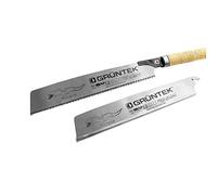 GRÜNTEK MURENA Dozuki Japanese Pull Saw - Modernized 300mm with 2 Interchangeable Blades for Coarse & Fine Cutting - Lightweight & Precise Hand Saw