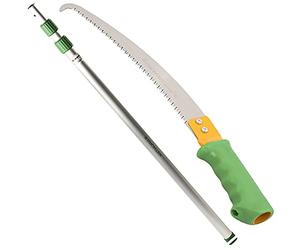 GRÜNTEK Telescopic Pole Saw 100-240 cm - Carbon Steel Blade with Non-Slip Hook - Manual & Extendable Tree Pruner - Compatible with GRÜNTEK Crawler