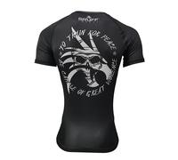 Gruff Combat BJJ Rash Guards Grappling MMA Jiu Jitsu No Gi UFC Shirt Fight Wear, Short Sleeves, Violence, Large