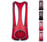 Gruff Pup Impulse Singlet, Red/Blue - Assless, S