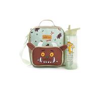 Gruffalo & Friends Kids Lunch Bag and Bottle Set in Green | Character Face Design Featuring The Mouse | Zip-Up Carry Handle with Adjustable Strap | The Merch
