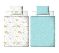 Gruffulo Official My First Cot Bed Duvet Cover Set | Character Design Reversible 2 Sided Yellow and Blue Nursery Bedding Including Matching Pillow Case | 100% Cotton