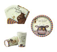 Gruffalo Party Tableware Set for Party Decorations | Disposable & Eco-Friendly Pack of 8 Cups and Plates, 16 Napkins | Suitable for Children’s Birthday Parties,