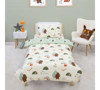 Gruffalo Single Duvet Reversible Green White Kids Bedding Set Quilt Cover