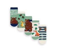 Gruffalo The Boys Socks 5 Pack | Kids Multicoloured Fairy Tale Graphic Footwear | Julia Donaldson Mouse Fox Comfortable Sock Set Bundle | Story Book Series Merchandise Gift