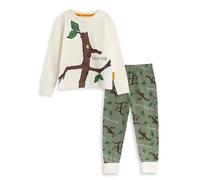 Gruffalo The Friends Stickman Unisex Kids Light Cream & Green Long Sleeve Long Leg Pyjama Set | Cartoon Sleepwear for Bedtime & Nightwear Merch - 18-24 Months