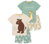 Gruffalo The Kids Pyjama Set | 2 Pack Multicoloured Short Sleeve T-Shirt with Shorts Nightwear For Boys & Girls | Mouse Graphic TV Series Sleepwear PJs | Merchandise Gift for Children & Toddlers