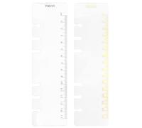GRuler 2 Pack A6 6 Holes Plastic Binder Ruler for Journal, Magazine, Notebook