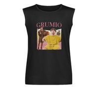 Grumio Funny Plebs Roman Comedy Marcus Aurelius Men Sleeveless T-Shirt Printed Vest Tank Black Tee Top L