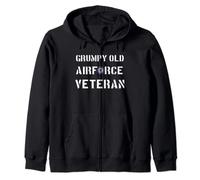 Grump old Royal Air Force RAF Veteran Roundel Zip Hoodie