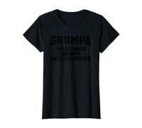 Grumpa Like A Regular Grandpa Only Grumpier Father's Day Value Graphic T-Shirt, Women, Black, S