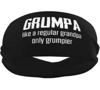 Grumpa Like Regular Grandpa Sports Sweatband Headband for Men & Women for Tennis, Basketball, Running, Gym, Working Out