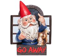 Grumps Go Away!,Big Go Away Gnome With Amazing Detail,Large Rude Garden Gnomes,Waterproof Resin For Yard Lawn Garden Decorations And Gift