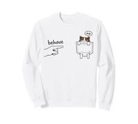 Grumpy Attitude Sarcastic Humor Behave No Pocket Funny Cat Sweatshirt
