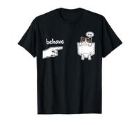 Grumpy Attitude Sarcastic Humor Behave No Pocket Funny Cat T-Shirt