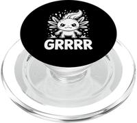 Grumpy Axolotl Whisperer Angry Cute Salamander PopSockets PopGrip for MagSafe