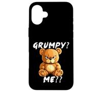 Grumpy Bear Sarcastic Face - Funny angry teddy Case for iPhone 16 Plus