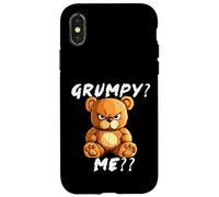 Grumpy Bear Sarcastic Face - Funny angry teddy Case for iPhone X/XS