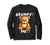 Grumpy Bear Sarcastic Face - Funny angry teddy Long Sleeve T-Shirt