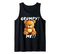 Grumpy Bear Sarcastic Face - Funny angry teddy Tank Top