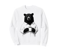 Grumpy Bear with Coffee Funny Animal for Coffee Lovers Sweatshirt