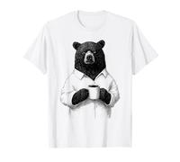 Grumpy Bear with Coffee Funny Animal for Coffee Lovers T-Shirt