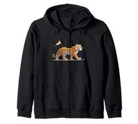 Grumpy Bengal Tiger Costume for Cats and India Lovers Zip Hoodie