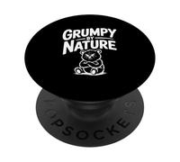 Grumpy By Nature Funny Bear Lover PopSockets Adhesive PopGrip