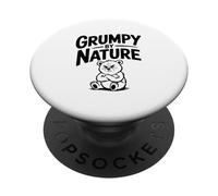 Grumpy By Nature Funny Bear Lover PopSockets Adhesive PopGrip