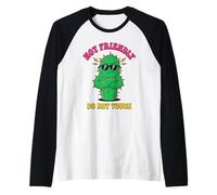 Grumpy Cactus Not Friendly Do Not Touch Funny Introvert Raglan Baseball Tee