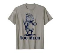 Grumpy Capybara Too Much Funny Anti Social Coffee Meme T-Shirt