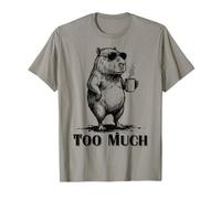 Grumpy Capybara Too Much Funny Anti Social Coffee Meme T-Shirt