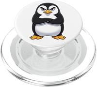 Grumpy Cartoon Penguin Flexible Mood Design PopSockets PopGrip for MagSafe