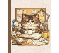 Grumpy Cat at Work (or Study) Journal: A Hilarious Lined Composition Notebook for Students, Office Workers, Writers, and Anyone Who Relates to a Moody Cat with Coffee & Deadlines