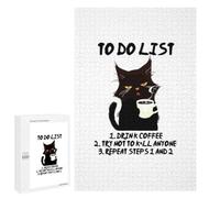 Grumpy Cat Coffee To-Do List Family Jigsaw Puzzle, 1000 PCS, for Adults And Families, A Mindful Leisure Activity for Puzzle Lovers, at Home