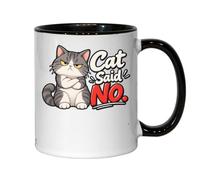 Grumpy Cat Crossing Arms Refusing Kindly Ceramic Tea Coffee Mug Black