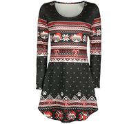 Grumpy Cat Grumpy Xmas Midi Dress black red white 3XL