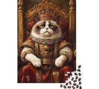 Grumpy Cat King 1000 Piece Jigsaw, 70x50cm/1000pcs