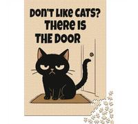 Grumpy Cat︰ There Is The Door 1000 Piece Jigsaw Puzzle, 70x50cm/1000pcs, for Adults, Quiet Home Activity, Focused Puzzle Time And Quiet Weekends