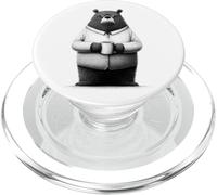 Grumpy Coffee Bear Lover Funny Art PopSockets PopGrip for MagSafe